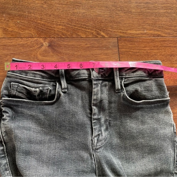 Frame Le One Crop Mini Boot Gray Faded Stretch Casual Denim Pants size 1 - Picture 15 of 16